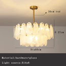 Axyaa Cloud Glass Chandelier: Modern LED Lighting for Elegant Living Room