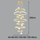 Axyaa Crystal Stair Chandelier Light - Ceiling Lamp LED Chandeliers for Living Room