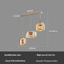 Axyaa Ash Grey Glass Pendant Light LED Chandelier, Modern Nordic Design for Living Room.