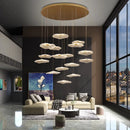 Axyaa Crystal Chandelier Stair Pendant Lamp Living Room Interior Lighting