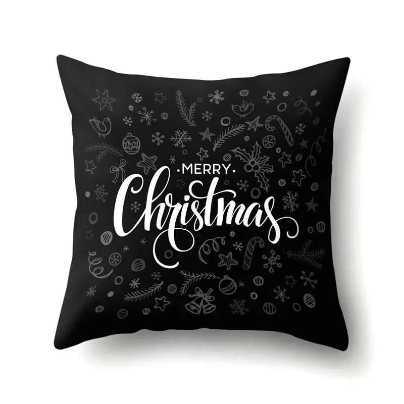 Axyaa Christmas Santa Claus Print Pillow Cover 45X45CM