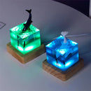 Axyaa Marine Whale Shark Diver Cube LED Table Lamp Resin Decorations Night Lights