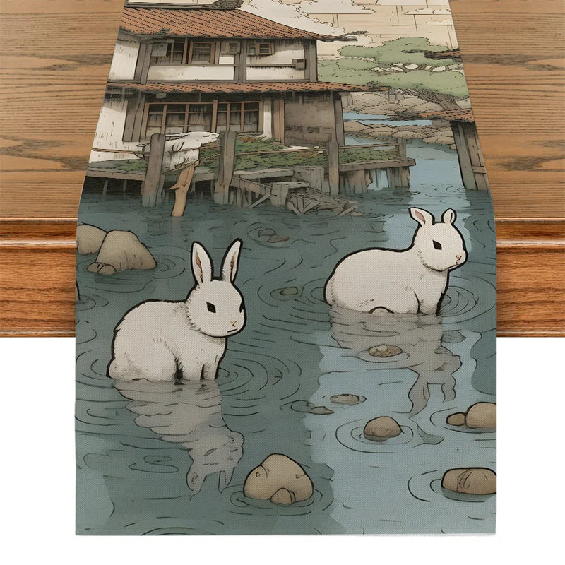 Axyaa Farmhouse Table Runner for Wedding Party Decor