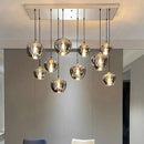 Axyaa Glass Chandelier Dining Room Pendant Lights Ceiling Lamps Fancy Indoor Lighting
