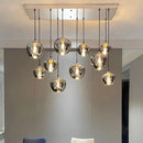 Axyaa Glass Chandelier Pendant Lighting Fixture for Dining Room, Salon, Indoor Decoration