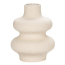 Axyaa Beige Ceramic Vase: Home Decor Flower Arrangement for Garden, Living Room, Office