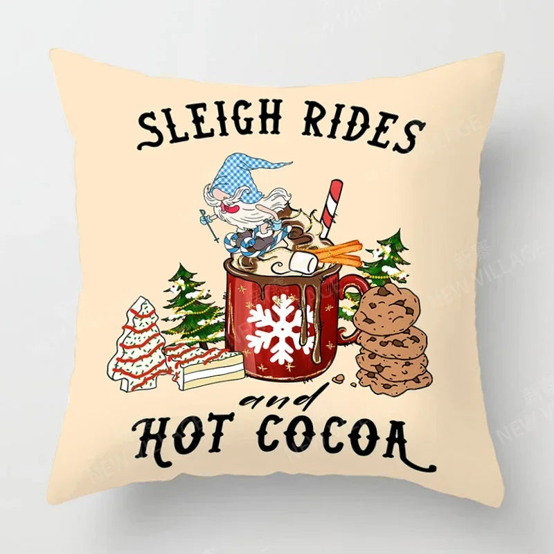 Axyaa Christmas Series Pillowcases 40x40-60x60 Home Decor Customizable for Holiday Celebrations