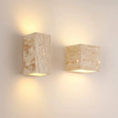 Axyaa Cuboid Stone LED Wall Lamp: Creative Lighting for Parlor, Bedroom, Stairs & Corridor