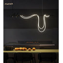 Axyaa Long Arc LED Chandelier Spotlight for Bar Desk - Nordic Designer Style