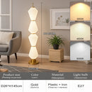 Axyaa Nordic Floor Lamp Iron Base LED Cream Lampshade Home Decor
