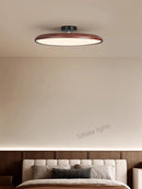 Axyaa Modern Walnut Ceiling Lamp: Creative LED Room Lighting for Eye Protection