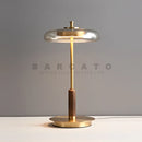 Axyaa Gold Lustre Copper Mushroom Table Lamp - Bedroom Living Room Study Desk Lights