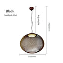 Axyaa Iron Mesh Cage Chandelier Black & White LED Pendent Lamp for Home & Restaurant