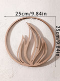 Axyaa Elements Wooden Wall Art Decor - Fire Water Earth Air Design Boho Accent
