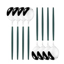 Axyaa Stainless Steel Dinner Spoons Set - Set of 8 Large Melon Spoons