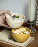 Axyaa 4.5-inch Sesame Glazed Ceramic Rice Bowl Set for Home Dining