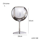 Axyaa Gold Chrome Glass Table Lamp | Luxury Decor for Living Room, Villa, Cafe
