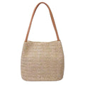 Axyaa Straw Beach Tote: Woven Bucket Bag with Inner Pocket for Travel & Shopping