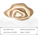 Axyaa Nordic Wood LED Ceiling Chandelier with Remote Control for Home Décor