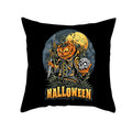 Axyaa Halloween Skull Cat Pumpkin Bat Castle Pillowcase 45x45cm