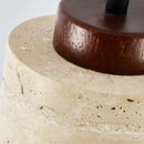 Cream Stone Pendant Light by Axyaa: Retro Style for Homestay, Restaurant, Bedroom.