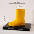 Axyaa Ceramic Boots Vase: Desk, Flowers, Artificial Arrangement for Room Aesthetic Decor