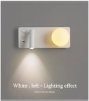 Axyaa Moon Globe Wall Sconce, Modern & Minimalist LED Bedroom Reading Light