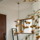 Axyaa Retro Walnut Wood Dining Pendant Light Vintage Style Solid Wood Table Bar Light
