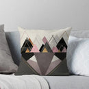 Gray Geometric Style Pillow Cover for Home Decor - Axyaa