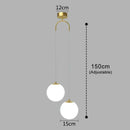 Nordic Glass LED Pendant Lights by Axyaa - Modern Living Room Bedroom Lighting