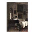 Moody Victorian Woman Portrait Wall Art Print by Axyaa