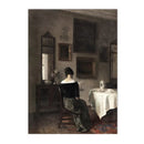 Moody Victorian Woman Portrait Wall Art Print by Axyaa