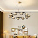 Axyaa Elegant Hall & Dining Room Chandelier - Indoor Ceiling Lights - Stylish Lighting Fixtures