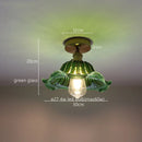 Axyaa Green Stripe Glass Pendant Lamp for Home Decor and Lighting