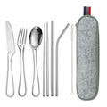 Axyaa Stainless Steel Travel Cutlery Set with Portable Case