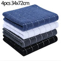 Axyaa Cotton Kitchen Towels Set of 4, Ultra Soft Absorbent Dishcloths