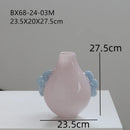Axyaa Small Glass Vase Colorful Hydroponic Desktop Flower Arrangement Dried Flower Decor