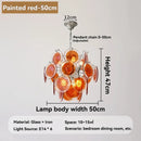 Axyaa French Crystal Glass Chandelier LED Pendant Light, Colorful & Modern Bedroom Living Room Decor