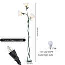 Axyaa 3-Head Lily Floor Lamp, 67 Inch Tall, Foot Switch, Elegant Home Decor