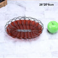 Axyaa Handwoven Fruit Platter: Plastic Imitation Vine, 10 Sizes, Brown Serving Basket