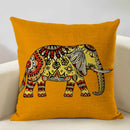 Axyaa Geometric Linen Cushion Cover 45x45CM for Home Sofa Car Decor