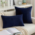 Axyaa Polyester Cushion Cover Stripe Pillow White Beige Pink Solid Color Home Decor