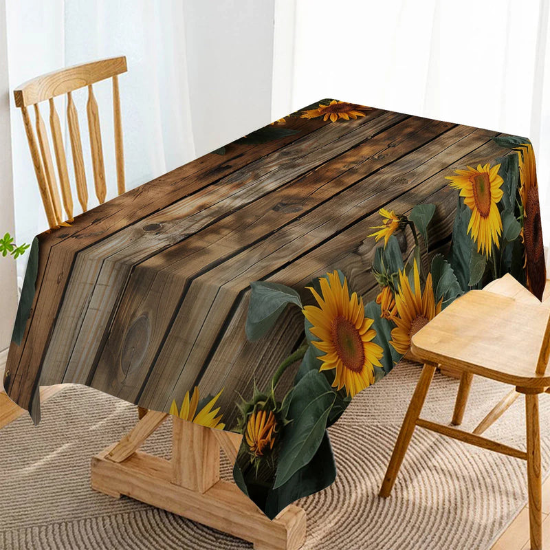 Axyaa Sunflower Plank Table Runner for Home Decor and Party Centerpieces