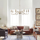 Axyaa Modern Luxe Iron Chandelier for Living, Kitchen, Dining, Bedroom & Study Rooms