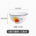 Axyaa Dinosaur Ceramic Rice Bowl 5" Cute Cartoon Soup Bowl for Children's Tableware