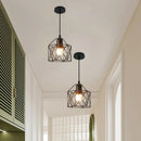 Axyaa Black Industrial Pendant Light Fixture, E27 Bulb Base for Restaurant Kitchen Hallway