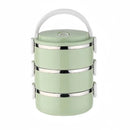 Axyaa Stainless Steel Thermal Bento Lunch Box with Leakproof Lids
