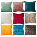 Axyaa Checkered Grid Velvet Throw Pillow Cover Red pilllowcase