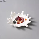 Axya Coral Ceramic Dinner Plate | Fruit Salad Sushi Dessert Specialty Tableware