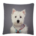 Axyaa Dog Art Print Polyester Cushion Cover for Home Sofa Car Decor